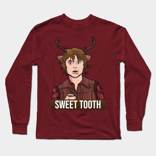 Sweet Tooth (with chocolate) T-Shirt Long Sleeve T-Shirt by Bruno.Artist 